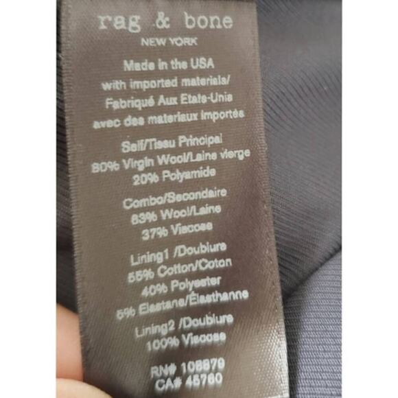 NWTG Rag & Bone Nancie Wool Blazer - Size 8, Tailored Fit - Picture 8 of 10